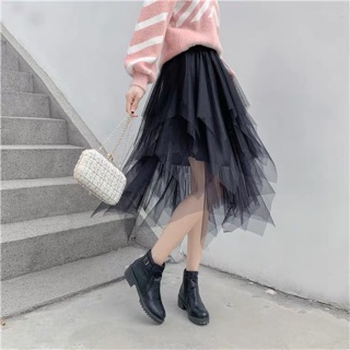 [COMBO ORDER] CHÂN VÁY ĐEN TUA RUA VÀ VÁY YẾM NÂU KẺ