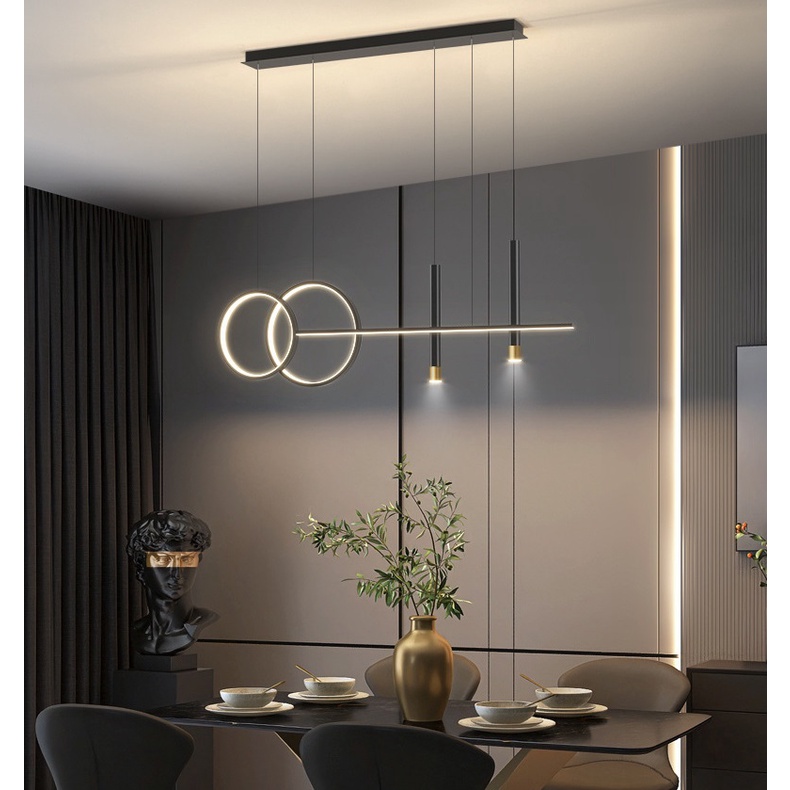Đèn thả MONSKY LEWIN 3 chế độ ánh sáng hiện đại trang trí bàn ăn
