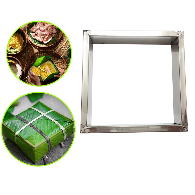 Khuôn Bánh Chưng Inox, Khuôn Gói Bánh Trưng Vuông Inox Siêu Bền Tiện Lợi, Khuôn làm bánh chưng
