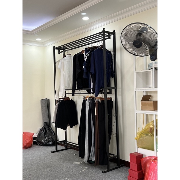 KỆ TREO ĐƠN INOX 2 TẦNG - GIÁ TREO QUẦN ÁO HAI TẦNG Hàng