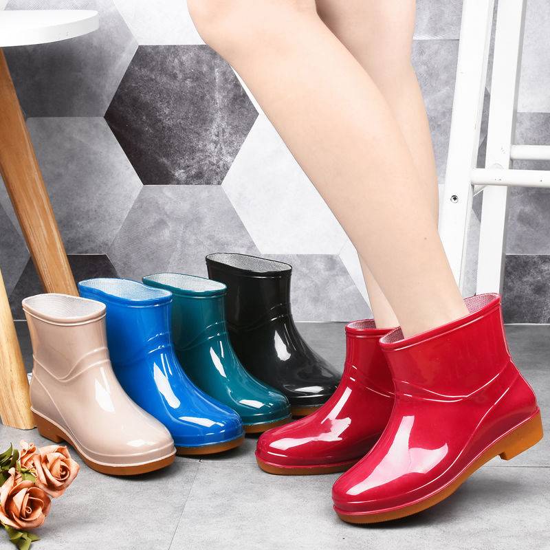 Ủng Đi Mưa Cổ Ngắn Chống Trượt Thời Trang Cho Người Lớn