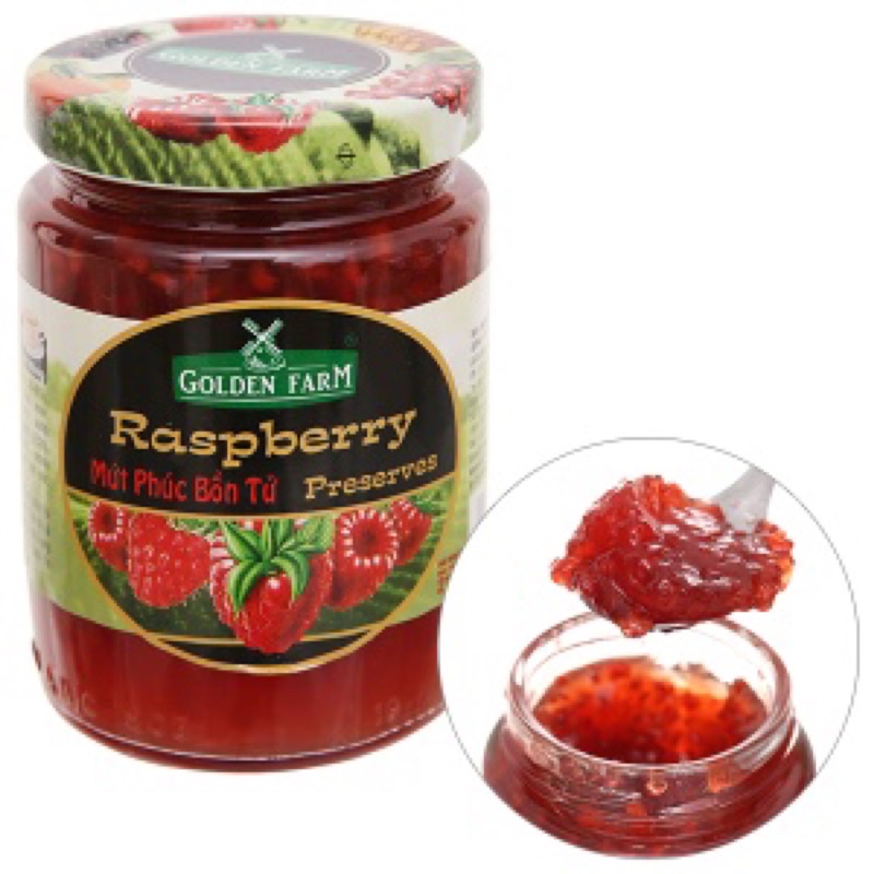 MỨT DÂU STRAWBERRY PRESERVES 210G GOLDEN FARM - ĂN KÈM BÁNH MÌ, SANDWICH, NHÂN BÁNH BÔNG LAN, XAY SINH TỐ, LÀM KEM ...