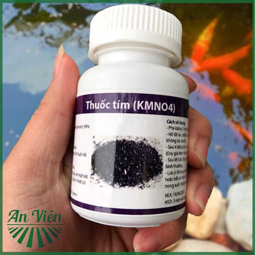 Thuốc Tím KMnO4 giúp Khử khuẩn, sát trùng, hỗ trợ trị Nấm bệnh và Ký sinh trùng cho Cá cảnh