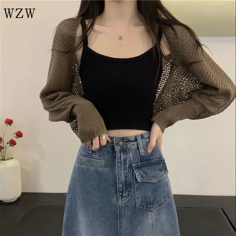 Áo Khoác Cardigan Dệt Kim Mỏng Chống Nắng Thời Trang Mùa Hè Cho Nữ