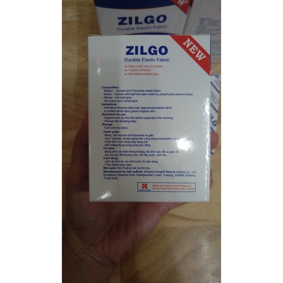 Băng Cá Nhân ZilGo Bản Lớn 3.8 x 7.2 cm (30 Miếng)