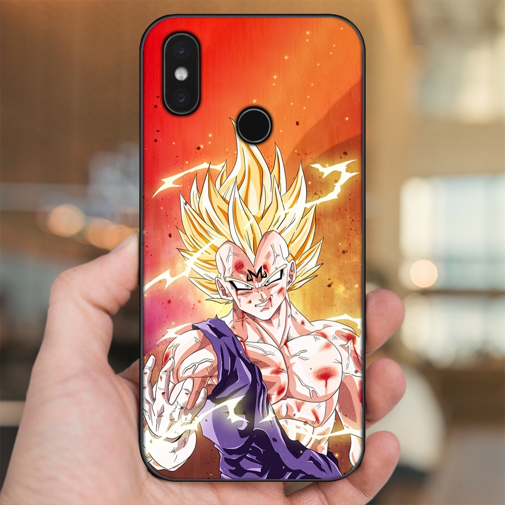 Ốp lưng Xiaomi Mi 8, Mi 8 SE viền đen in hình Vegeta Dragon Ball