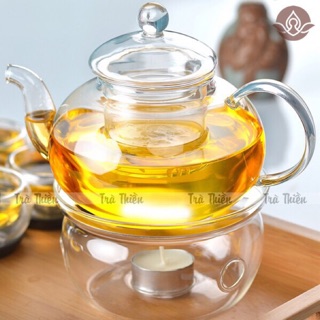 Set bộ ấm trà + bếp nến thuỷ tinh