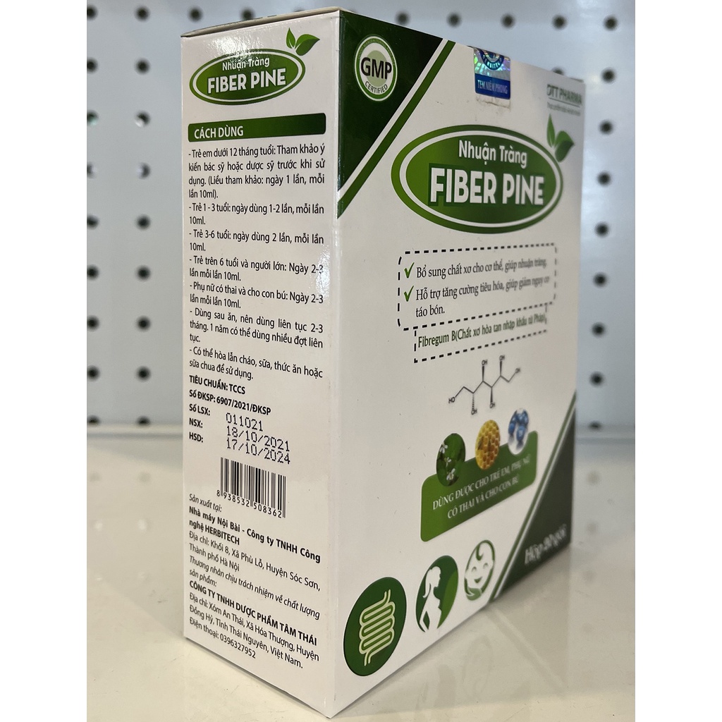 Nhuận tràng fiber pine, táo bón dễ đi