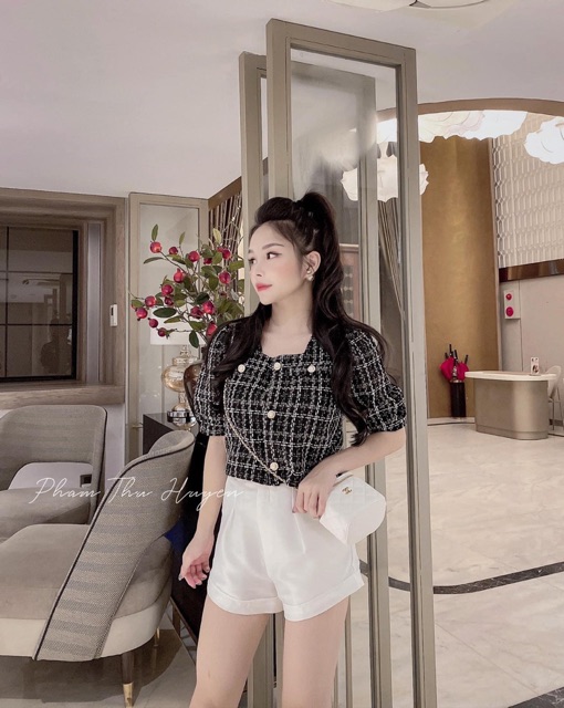 Set áo dạ mix quân sôc sang chảnh