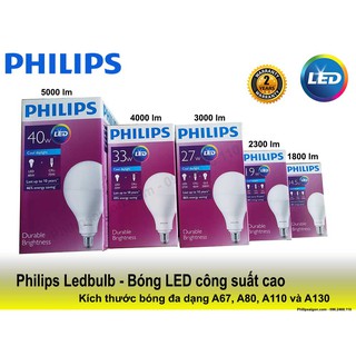 Đèn led Philips công suất cao - siêu sáng - bảo hành 24 tháng