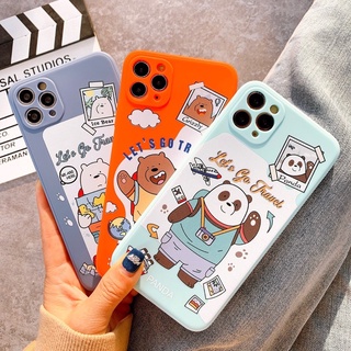 Ốp Lưng Silicon Màu Bảo Vệ Camera  THREE BEARS