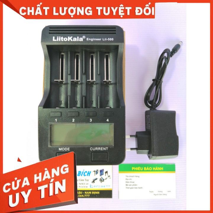 Sạc Pin Liitokala Lii-500 18650/26650 Sạc Thông Minh Đo Nội Trở Và Dung Lượng Pin