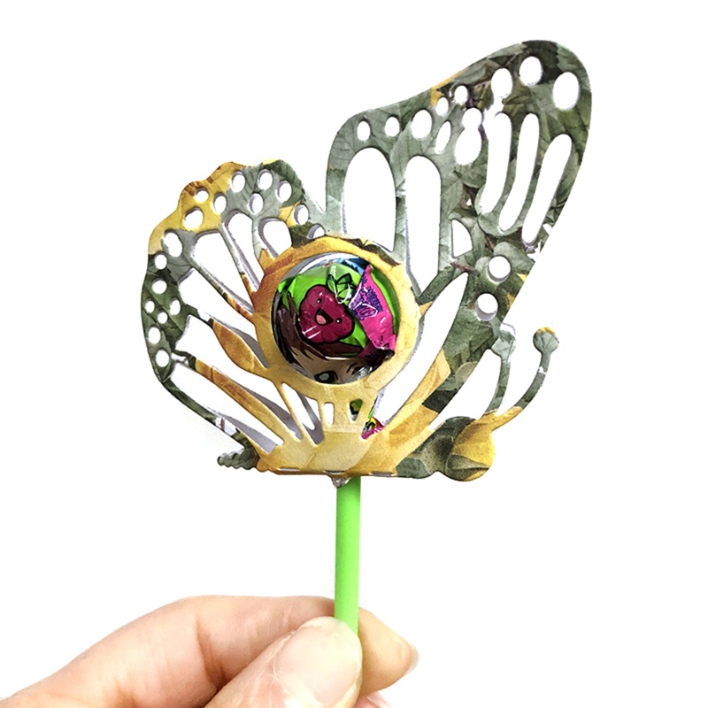 Khuôn Cắt Giấy Làm Giá Đỡ Kẹo Mút / Kẹo Mút / Bươm Bướm DIY Trang Trí Nhà Cửa