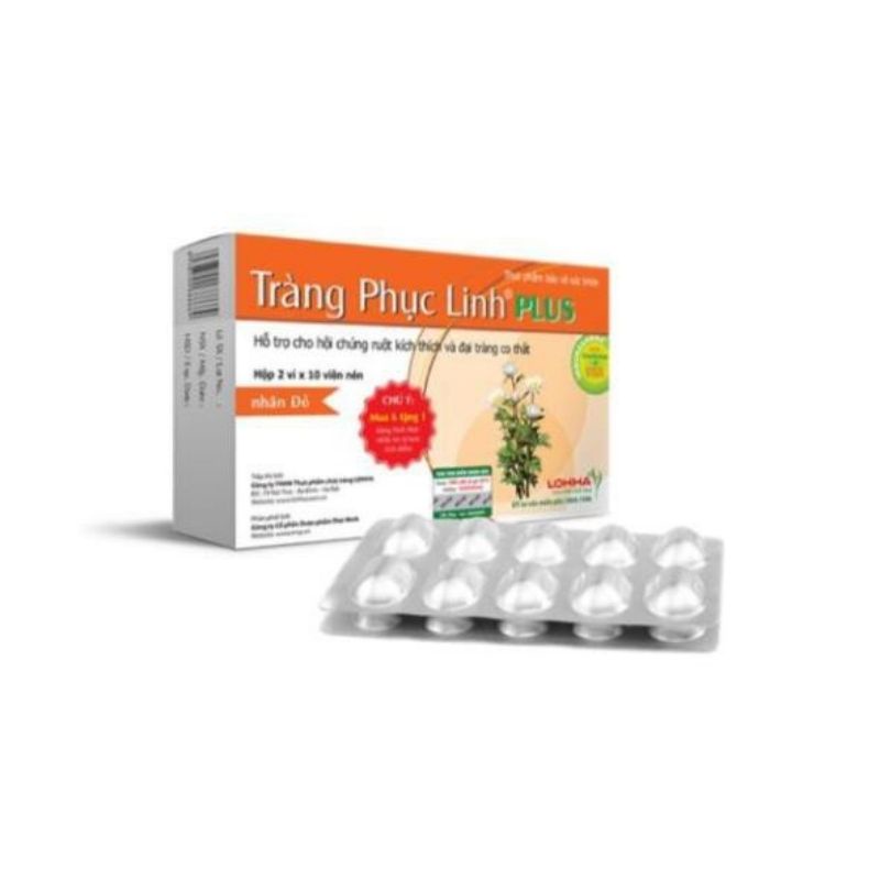 Tràng phục linh plus hộp 20 viên - hỗ trợ giảm các kích thích gây co thắt đại tràng