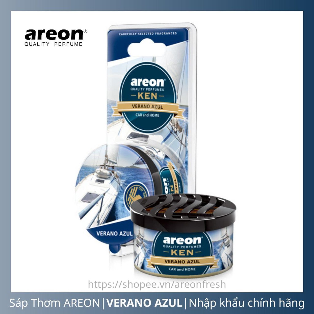 Sáp thơm Areon khử mùi ô tô - Nhập khẩu chính hãng Bulgaria (Hương Verano Azul)