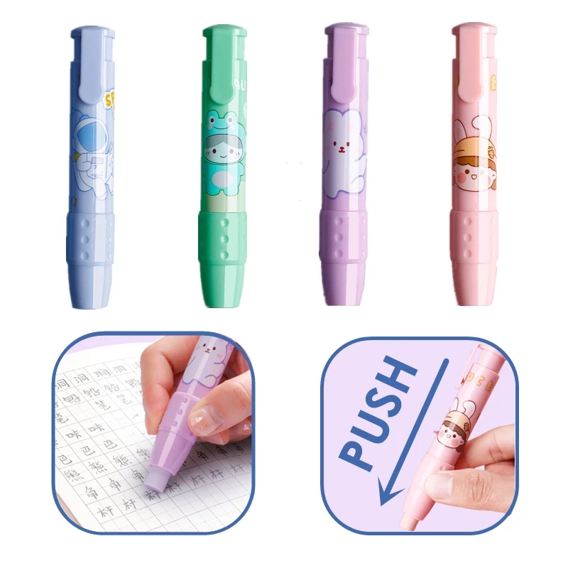 Cục Tẩy Bút Chì Hình Hoạt Hình Dễ Thương Có Thể Thu Gọn Tiện Dụng Cho Học Sinh/Văn Phòng