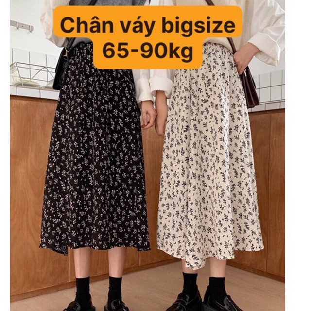 Chân Váy BIGSIZE 70-90KG, Chân Váy Hoa Nhí dễ thương giúp che bụng che đùi Cadie Bigsize