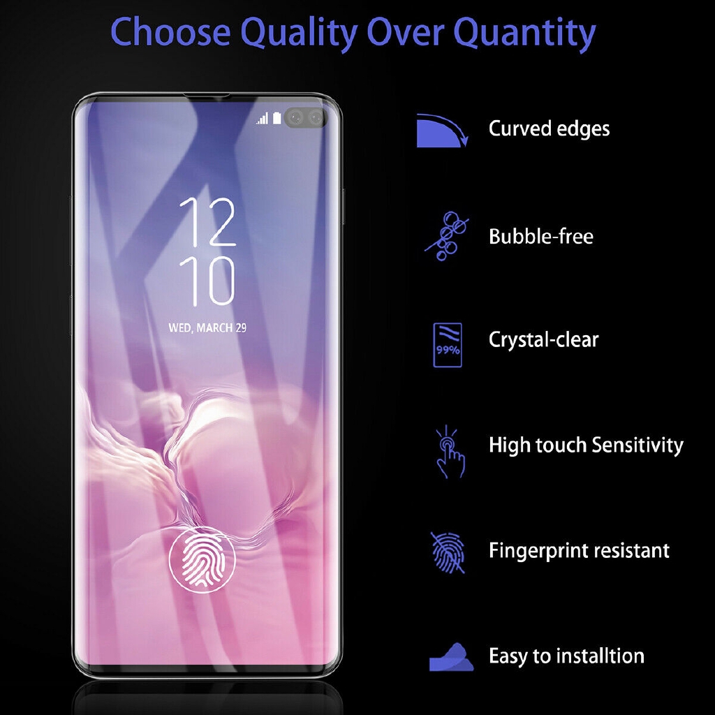 Kính cường lực bảo vệ màn hình chống tia UV cho Samsung Galaxy S10 s10e S10 plus