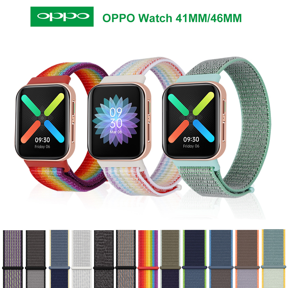 Dây Đeo Bằng Sợi Nylon Cho Đồng Hồ Thông Minh Oppo 41mm 46mm