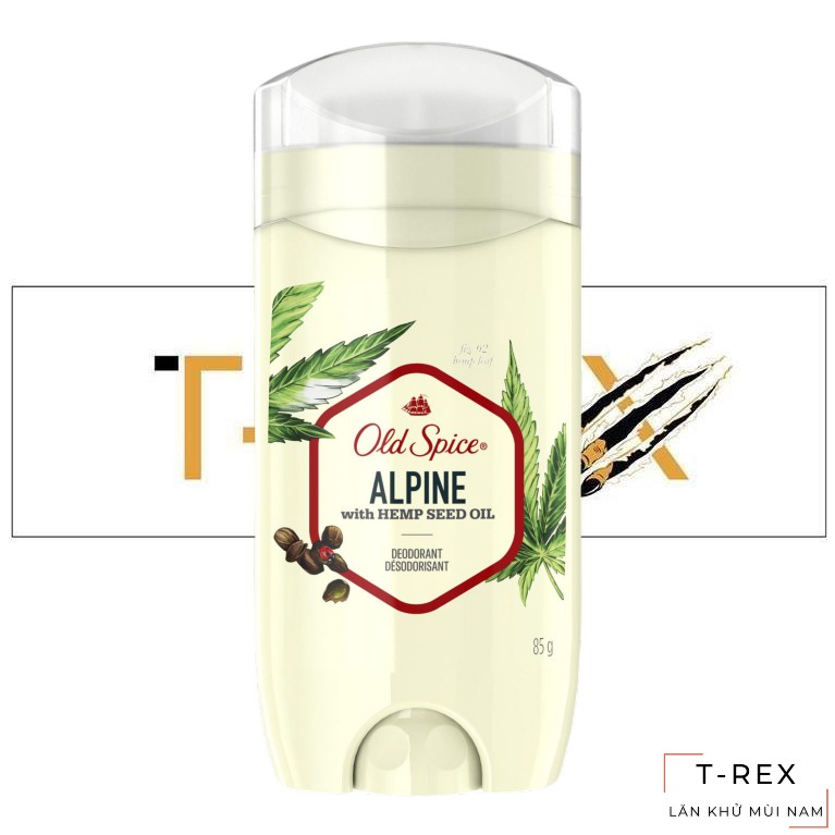 [Siêu Phẩm] Lăn Khử Mùi Old Spice Fresher Collection Alpine with Hemp Seed Oil 85Gr (Sáp Xanh)