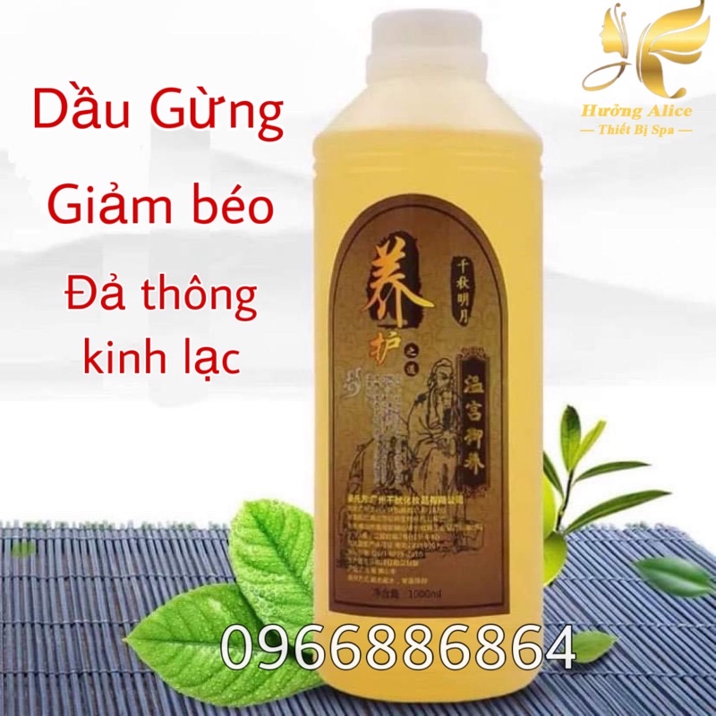 Tinh dầu gừng 1000ml ,nóng giảm béo, săn chắc body, đả thông kinh lạc