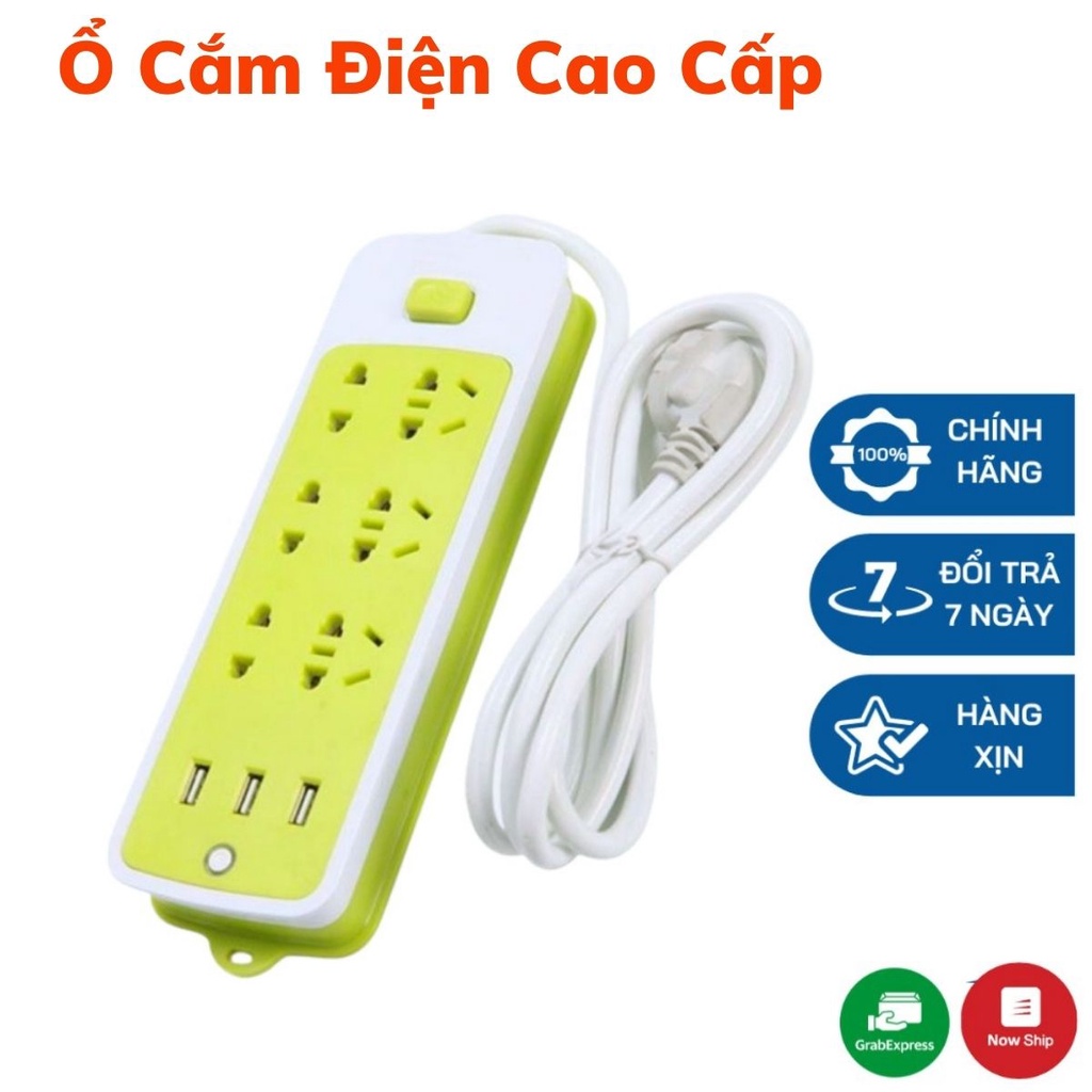 Ổ Cắm Điện Đa năng tích hợp cổng USB Ba chấu - Chống Giật Đa Năng Tiện Lợi Bền Bỉ Chắc Chắn