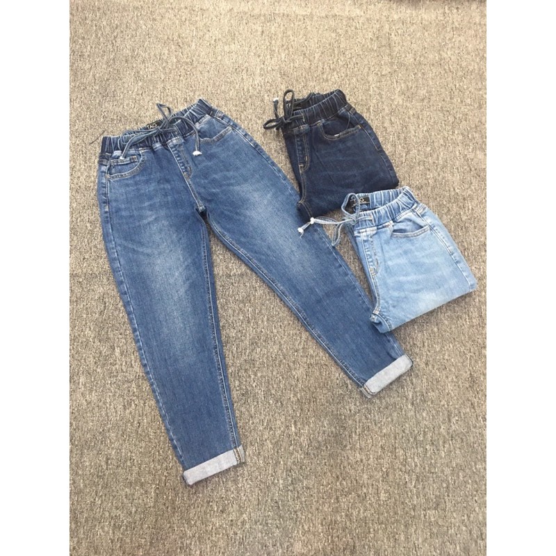 QUẦN JEANS BAGGY LƯNG THUN XUẤT KHẨU