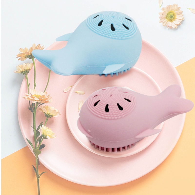 Cọ Rửa Mặt Bằng Silicon Hình Cá Voi Dễ Thương