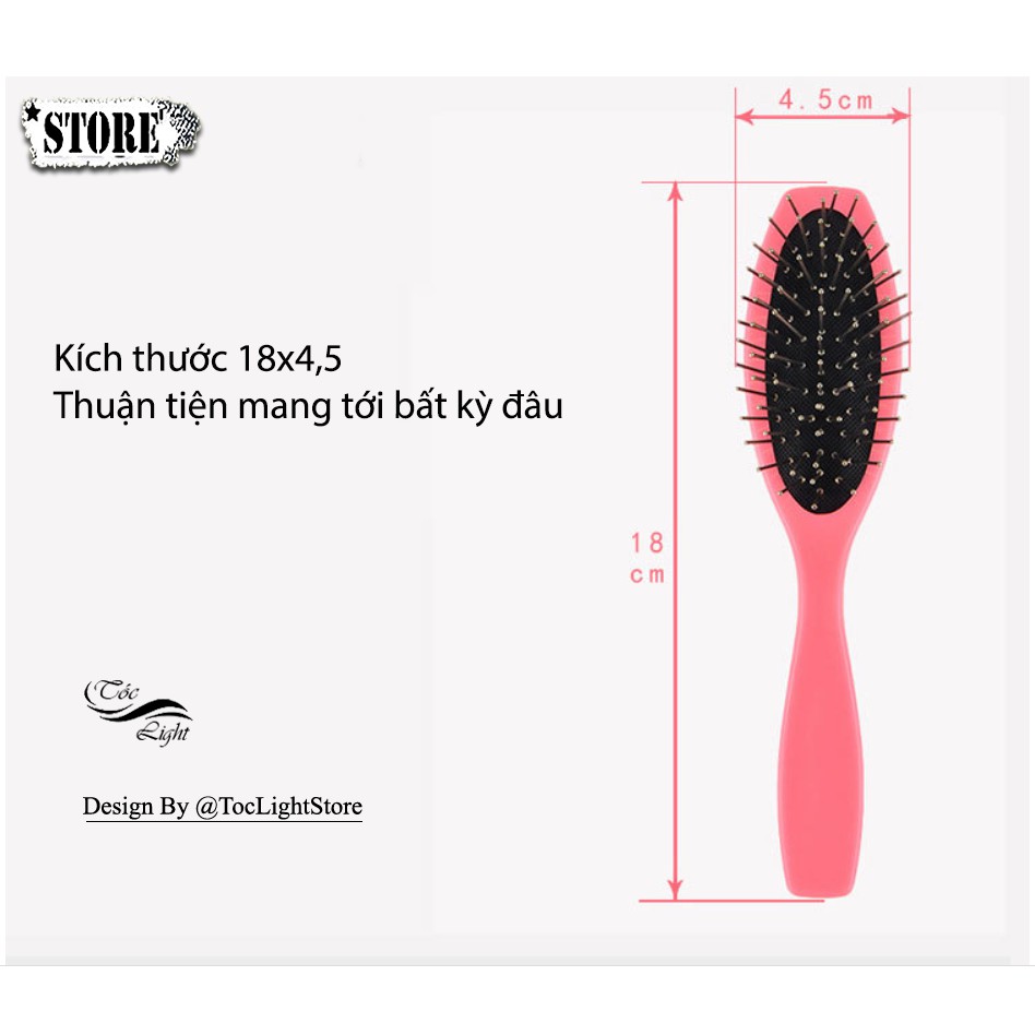 Gương Lược chải tóc giả bằng thép , Dụng cụ chăm sóc tóc giả ,gương tích hợp Lược trải chống rối tóc