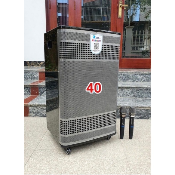 Loa Kéo Bluetooth Azpro AZ-359 Bass 4 Tấc-3 Đường Tiếng-Tặng Kèm 2 Micro