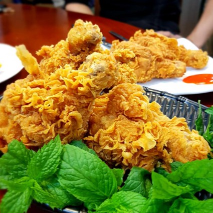 Bột chiên gà HMFOODS, Bột chiên gà giòn kfc gói 1kg ( Tặng kèm gia vị ướp được 5kg gà )