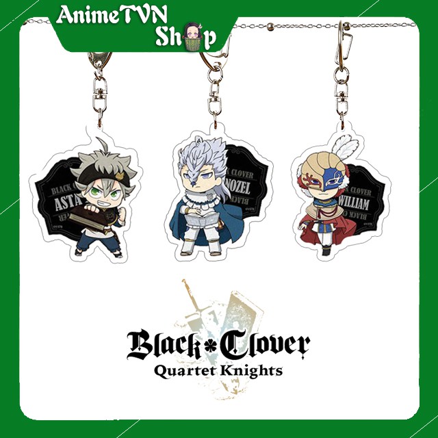 Móc khoá Mica dây xịn anime Black Clover - Nhựa Cứng Acrylic In 2 mặt sắc nét ( ảnh thật )