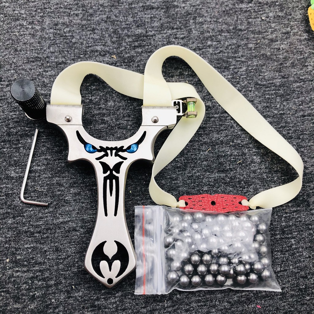 Ná Cao Su Mắt Quỷ Xanh Laze Inox 304 Nguyên Khối Tặng Kèm Dây Thun , Bi