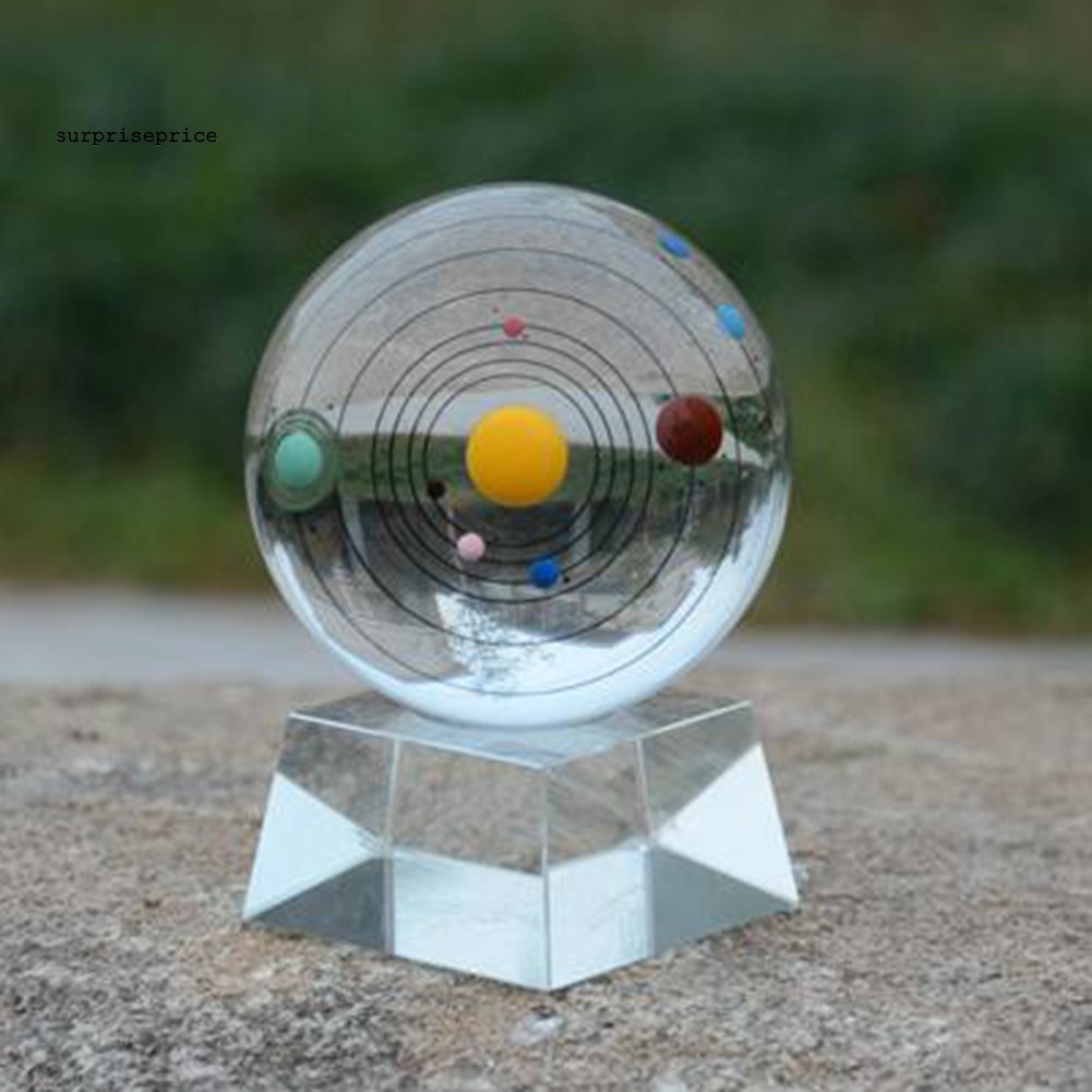 Quả cầu pha lê mô phỏng hệ mặt trời 3D có đèn LED làm quà sinh nhật dành cho trẻ em
