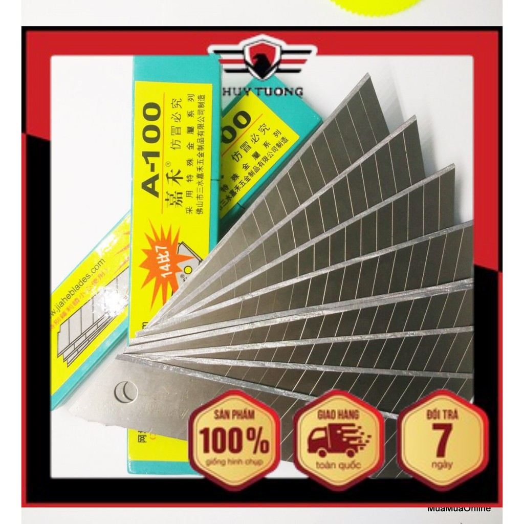 Dao rọc giấy cắt giấy inox, lưỡi dao dọc giấy lưỡi cây sủi tường cao cấp tiện dụng -Huy Tưởng