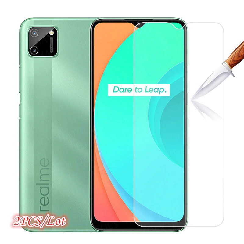 Miếng Dán Kính Cường Lực Cho Realme C11, Dán Cường Lực 9H, Mép Kính Được Làm Cong 2.5D