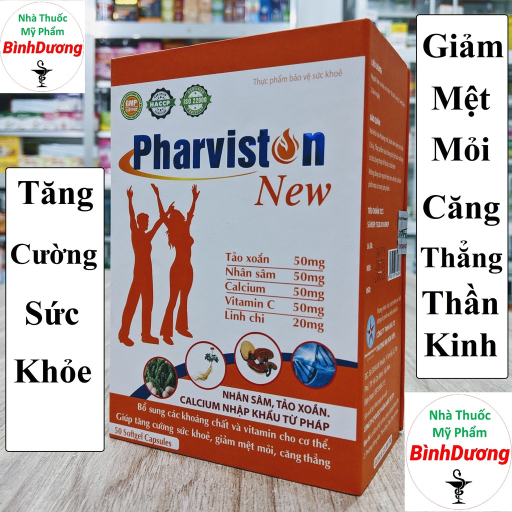 PharViston - Viên uống Tăng Sức Khỏe, Bồi Bổ Cơ Thể - Chiết xuất Nhân Sâm, Linh Chi  [CHÍNH HÃNG] - FreeShip