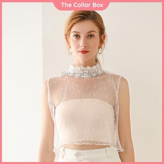 Áo croptop lưới xuyên thấu cổ cách điệu - Mã AO87