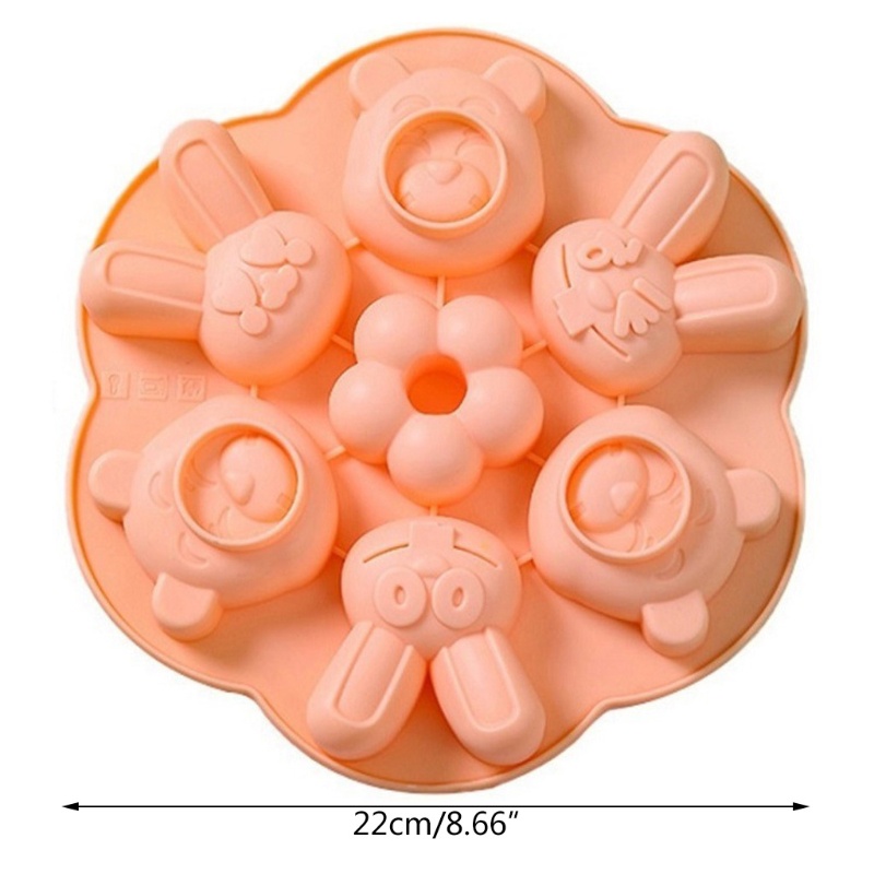 Khuôn Silicone Tạo Hình Làm Bánh Kẹo Hình Thỏ / Bò Sữa DIY