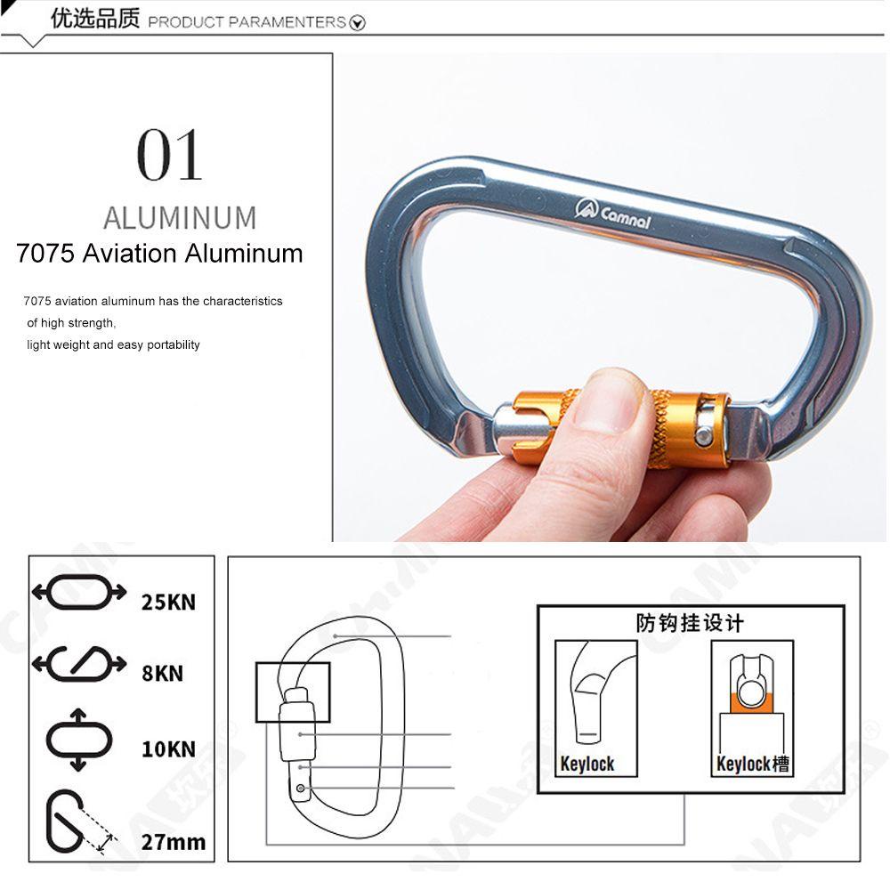 Móc Khóa Leo Núi Bằng Hợp Kim Nhôm Nhiều Màu Sắc Chất Lượng Cao