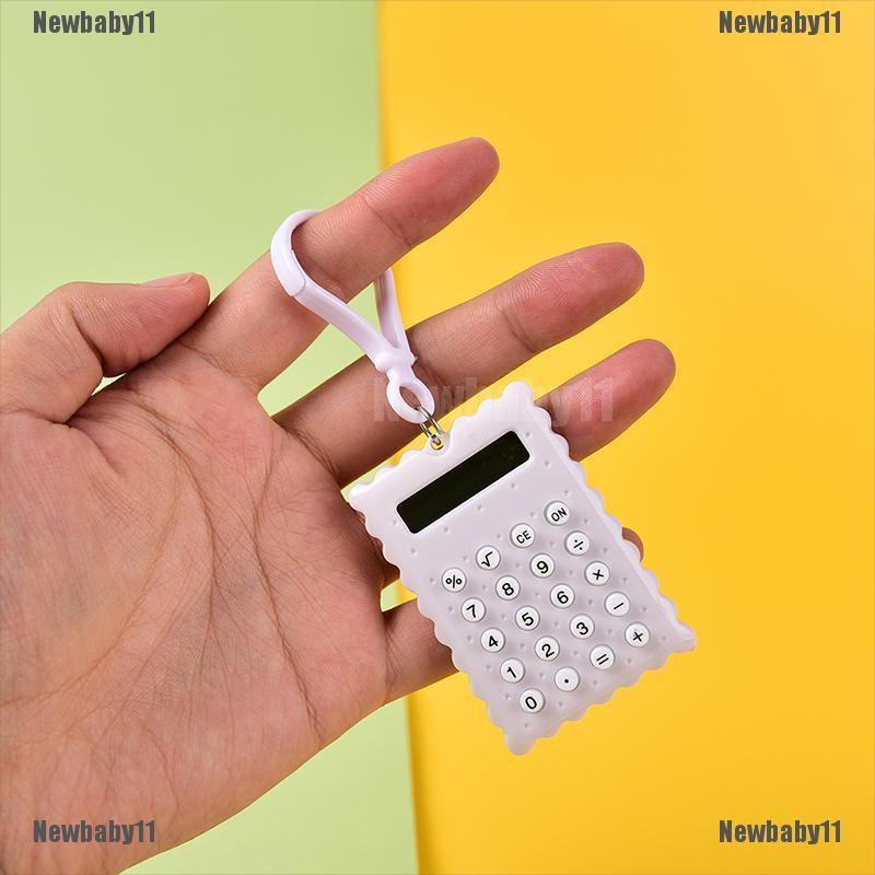 Móc Khóa Máy Tính Điện Tử Mini 8 Chữ Số Bằng Nhựa Màu Sắc Ngẫu Nhiên
