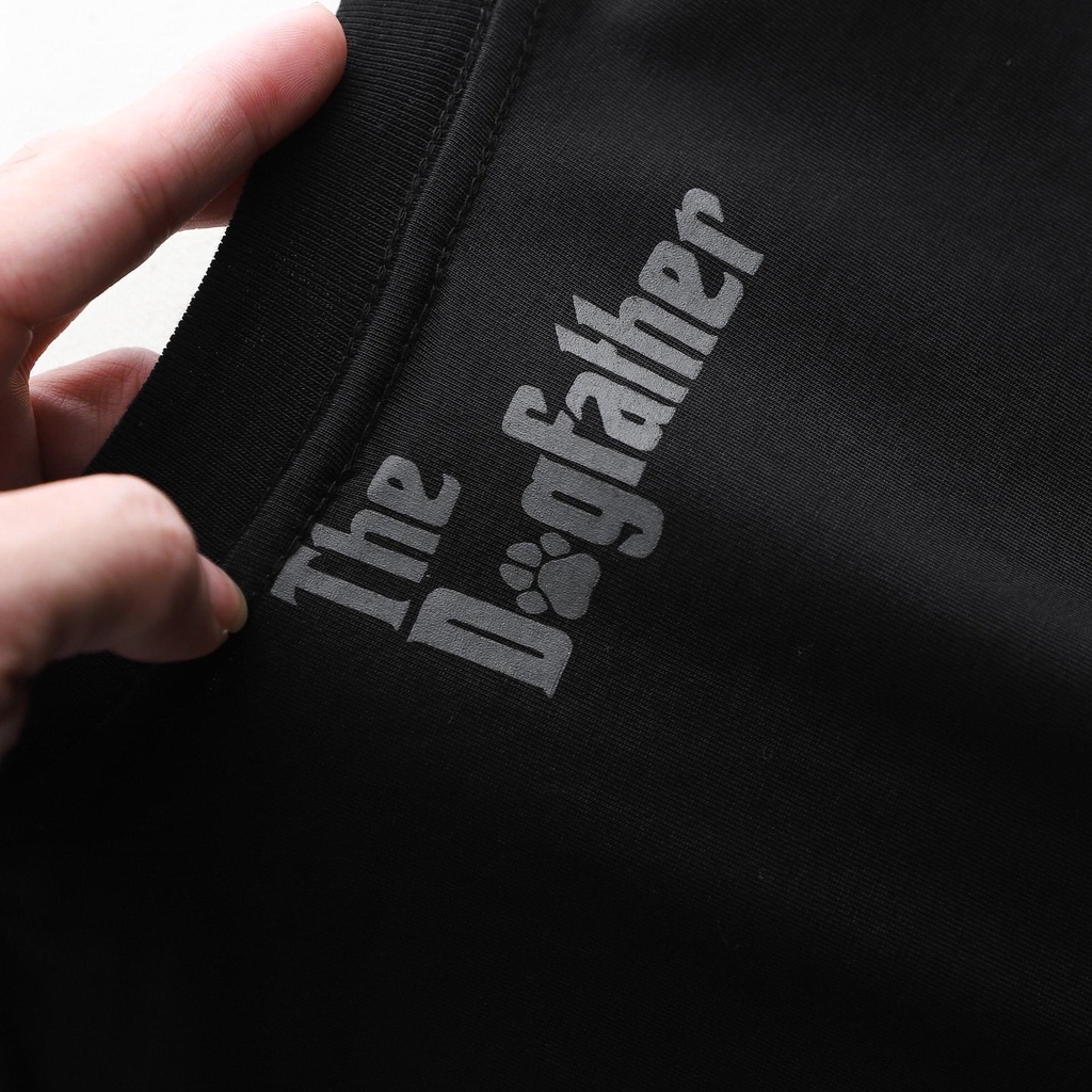 Áo thun tay lỡ nam nữ in hình DogFather , Vải Cotton Form Oversize - SELECTED.STORE