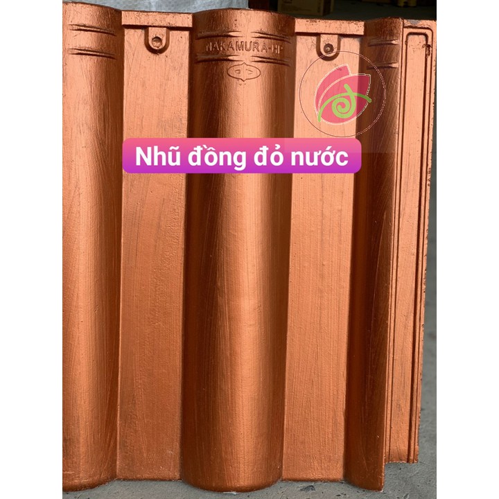 Sơn chậu kiểng màu nhũ đồng đỏ hoặc nhũ đồng vàng hệ nước ngoài trời Okay Paint lon 850g