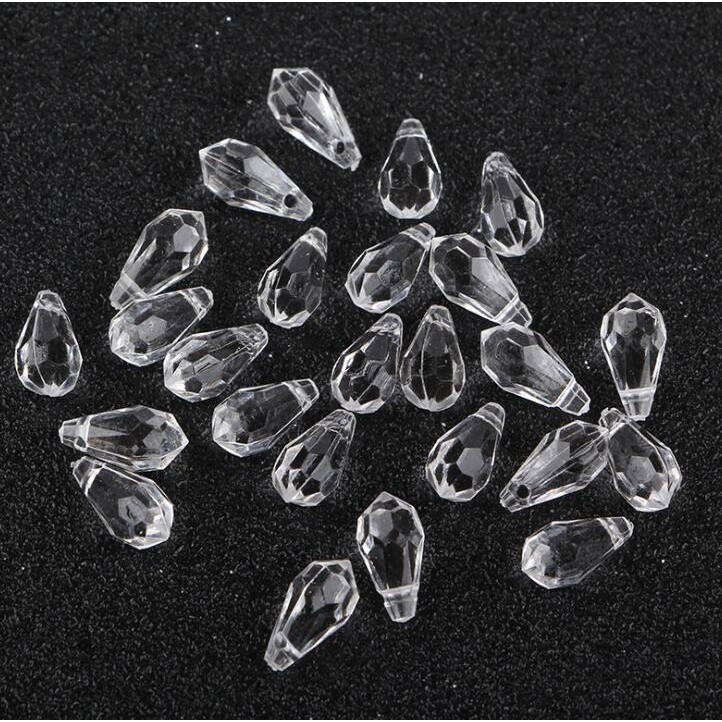 Hạt Xỏ Lỗ Bằng acrylic Trắng Trong Suốt Hình Bướm 1.5mm y1189 diy