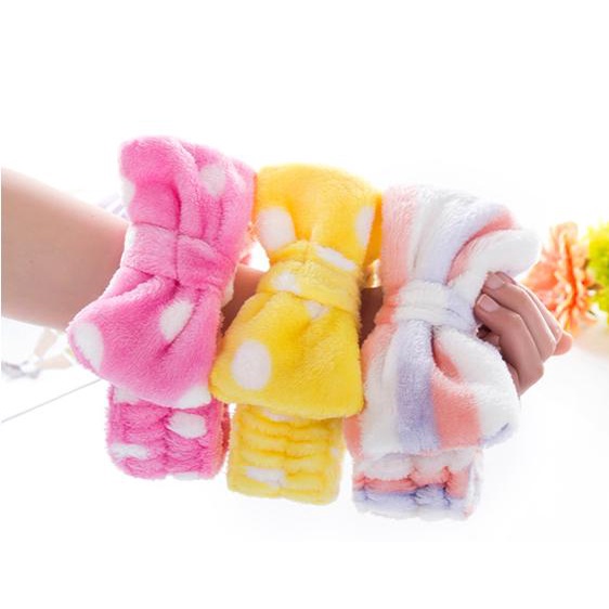 Băng Đô Nơ Nhiều Màu Rửa Mặt,Trang Điểm Nơ Chất Nhung Mềm Mịn Store4girls