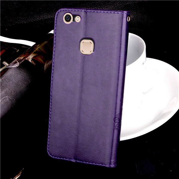 VIVO V5 V5s V7 Plus V9 V15 Pro Y83 Y85Casing Model Dompet Lipat Bahan Kulit PU dengan Slot Kartu/SY