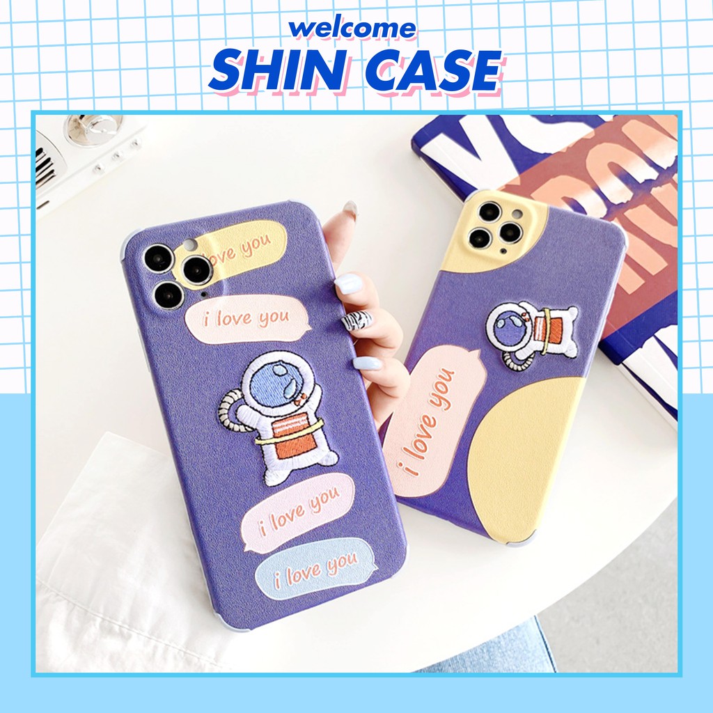 Ốp lưng iphone Love Space thêu viền chống va đập 5/5s/6/6plus/6s/6splus/7/7plus/8/8plus/x/xs/11/12/pro/max/plus/promax