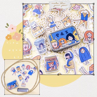 HỘP THIẾC HÌNH DÁN STICKER - BOSS - Tiệm Ngựa Gỗ