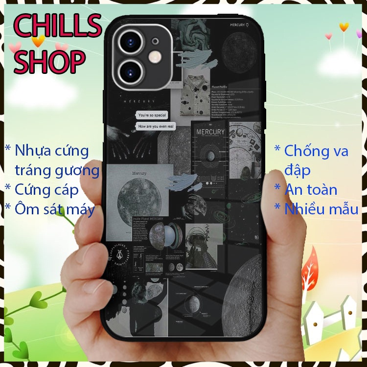 Ốp đt iphone kính cường lực xé giấy paper cut mịn siêu mỏng cho Iphone 6-12 CHILLS SHOP OK-PAP20210005