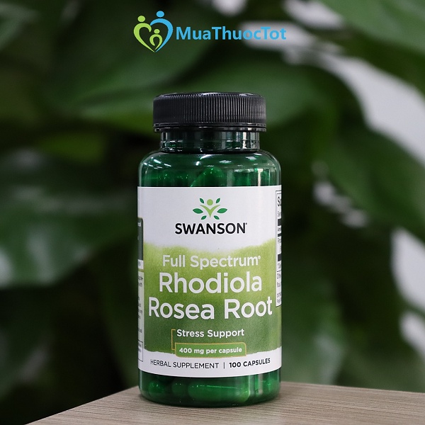 Swanson Full Spectrum Rhodiola Rosea Root 100 viên - Viên Uống Tăng Cường Miễn Dịch, Giảm Stress.
